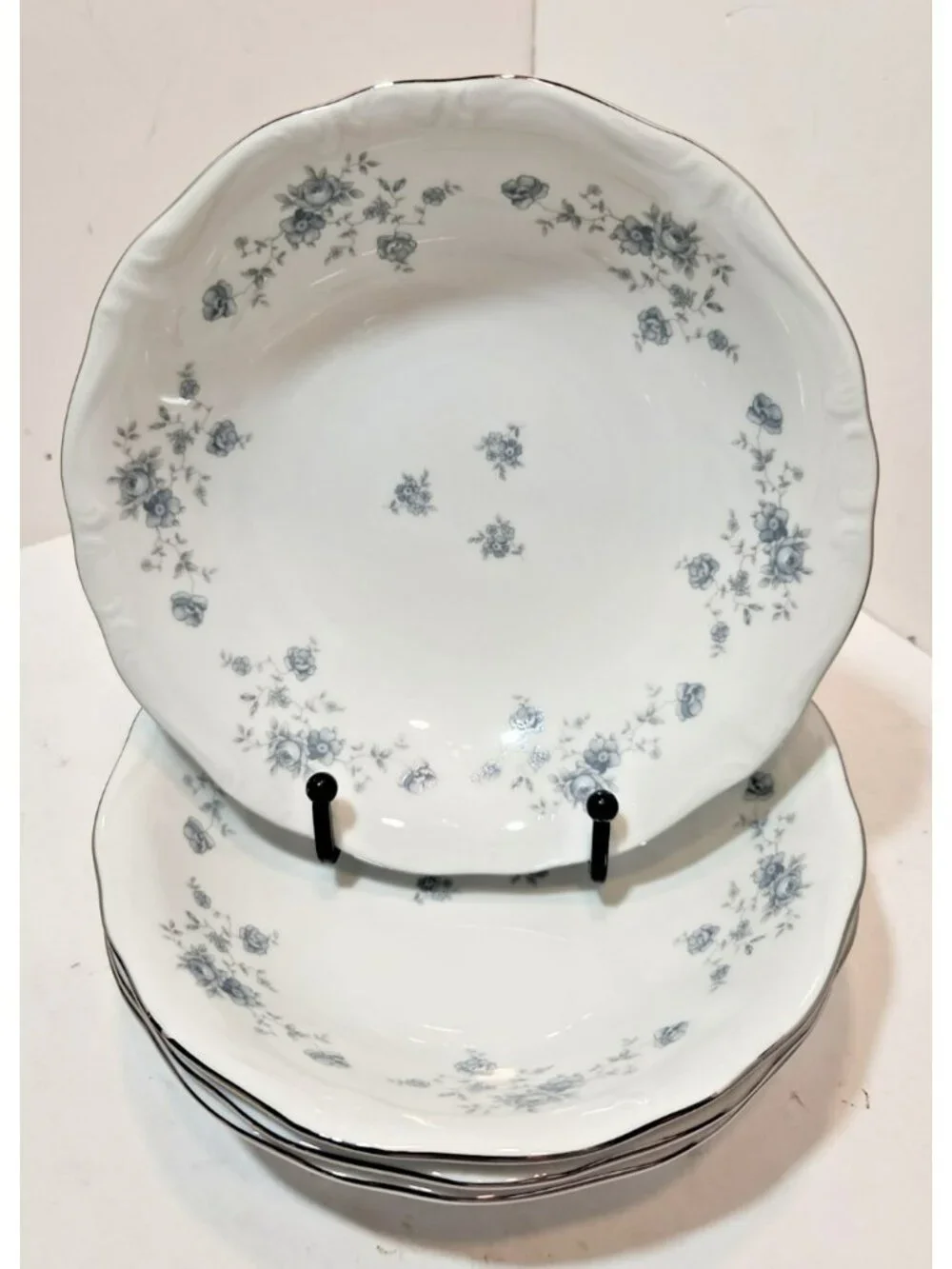 Vtg Johann Haviland Blue Garland Soup Cereal Pasta Bowls 7.5